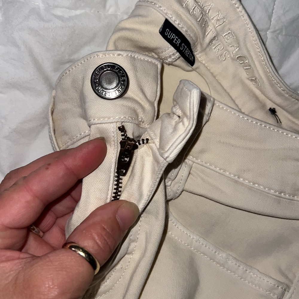 American Eagle Off-White Skinny Sz. 6/28 Ankle - Picture 6 of 6